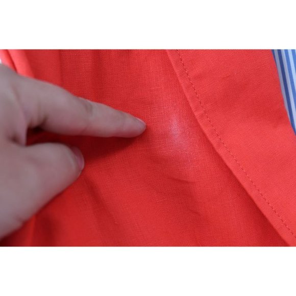 J.CREW blazer Women Size 4 Rhodes Linen Fiery Sunset Gold Buttons jacket - Picture 13 of 15